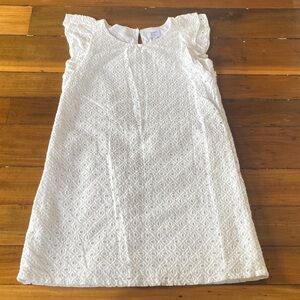 Crown & Ivy White Eyelet Lace Girls'  Dress